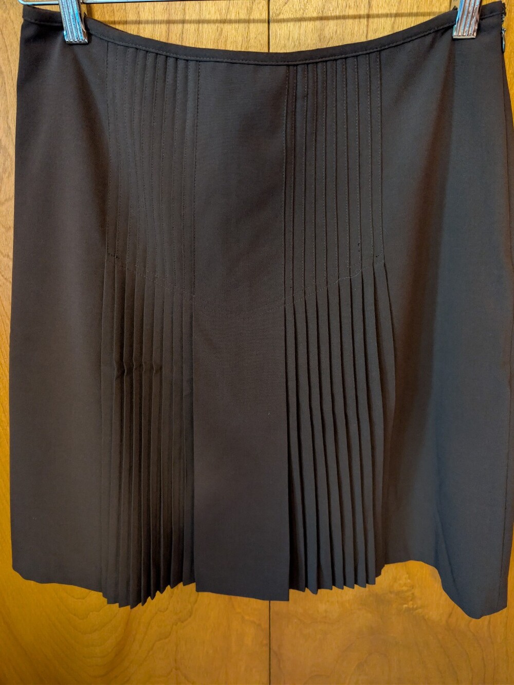 Worthington Brown Short Skirt with Stitched Pleats